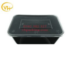 Hộp Chữ Nhật Đen Microwave 1000ml
