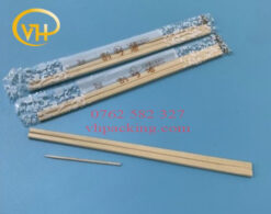 Đũa Gỗ Dùng 1 Lần Kèm Tăm, Đũa Gỗ Tách 20 cm