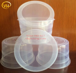 Hộp Nhựa PP Tròn 500ml + Nắp
