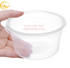 Hộp Nhựa PP Tròn 700ml + Nắp