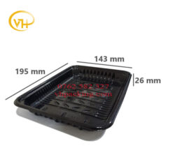 Khay Nhựa Đế Đen M12 Cạn