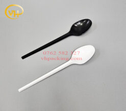 Muỗng Nhựa Đen Ngắn 125mm