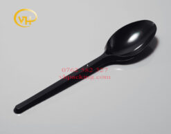 Muỗng Cơm Dùng 1 Lần Đen Dài 15cm