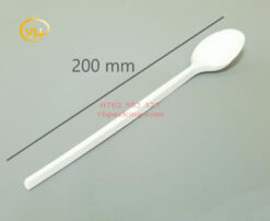 Muỗng Nhựa Trà Sữa Trắng Dài 20cm (SP-200)
