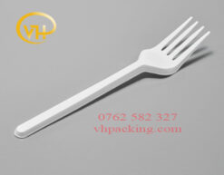 Nĩa Nhựa Trắng Dùng 1 Lần Dài 15cm